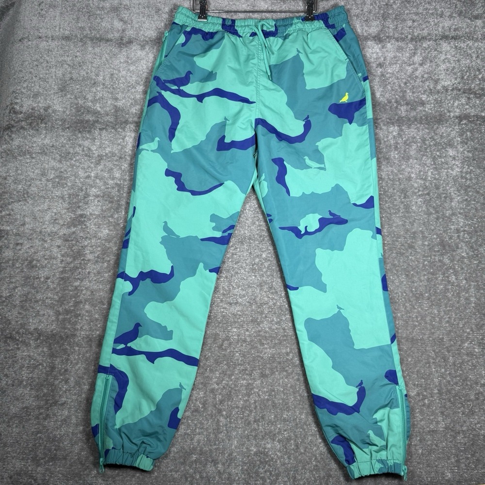 Staple Pigeon Windbreaker Track Pants Men's Large Green Camo Active‎ Jogger